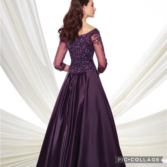 Montage by MonCheri 3/4 length sleeves gown - Picture 5 of 8